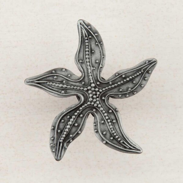 Acorn Mfg Artisan Collection Beaded Starfish Knob, Antique Pewter DPNPP - main